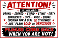 Funny Attention Sign - 12x18