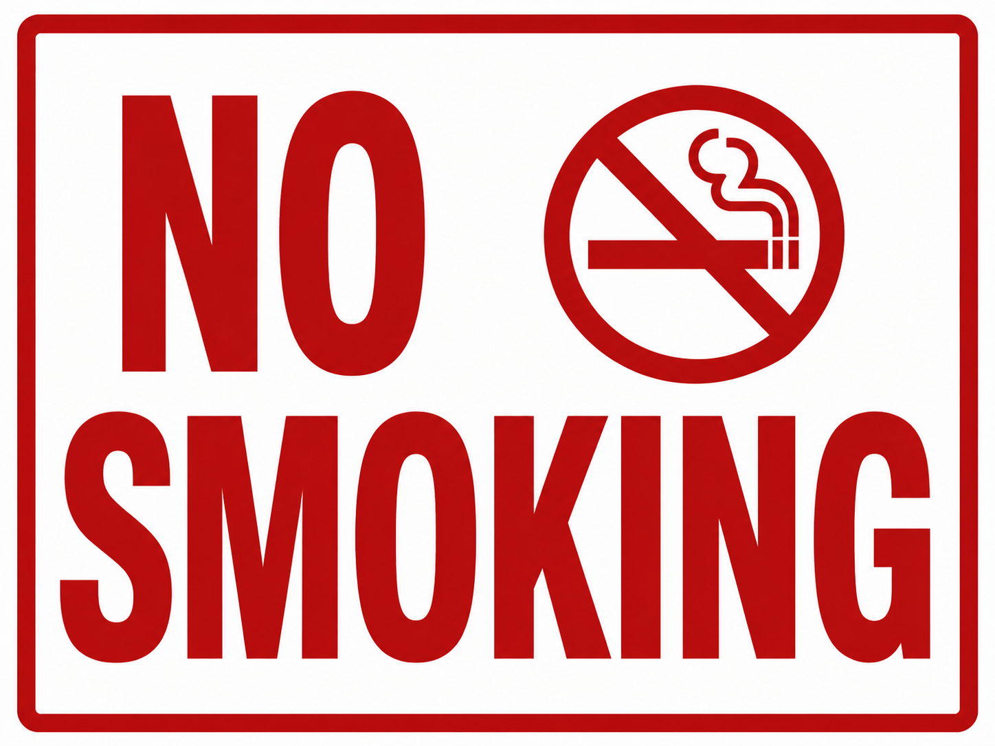 No Smoking Sign - 9x12